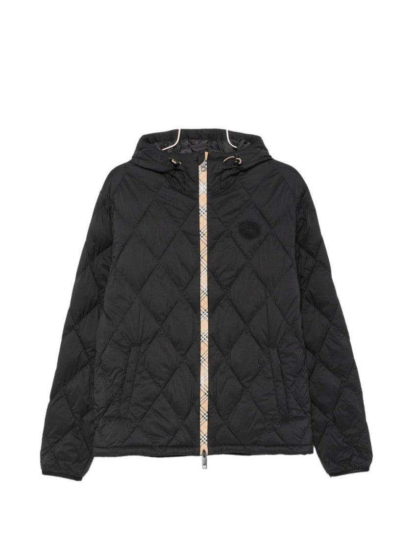 Burberry Quilted Hooded Check Accent Jacket