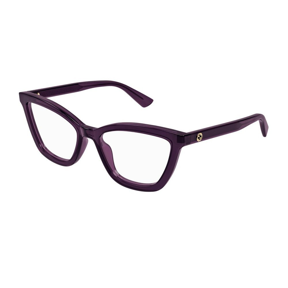 Gucci Gg1686o Gg Logo Line Butterfly-Shaped Optical Frame In Dark Purple Recycled Acetate