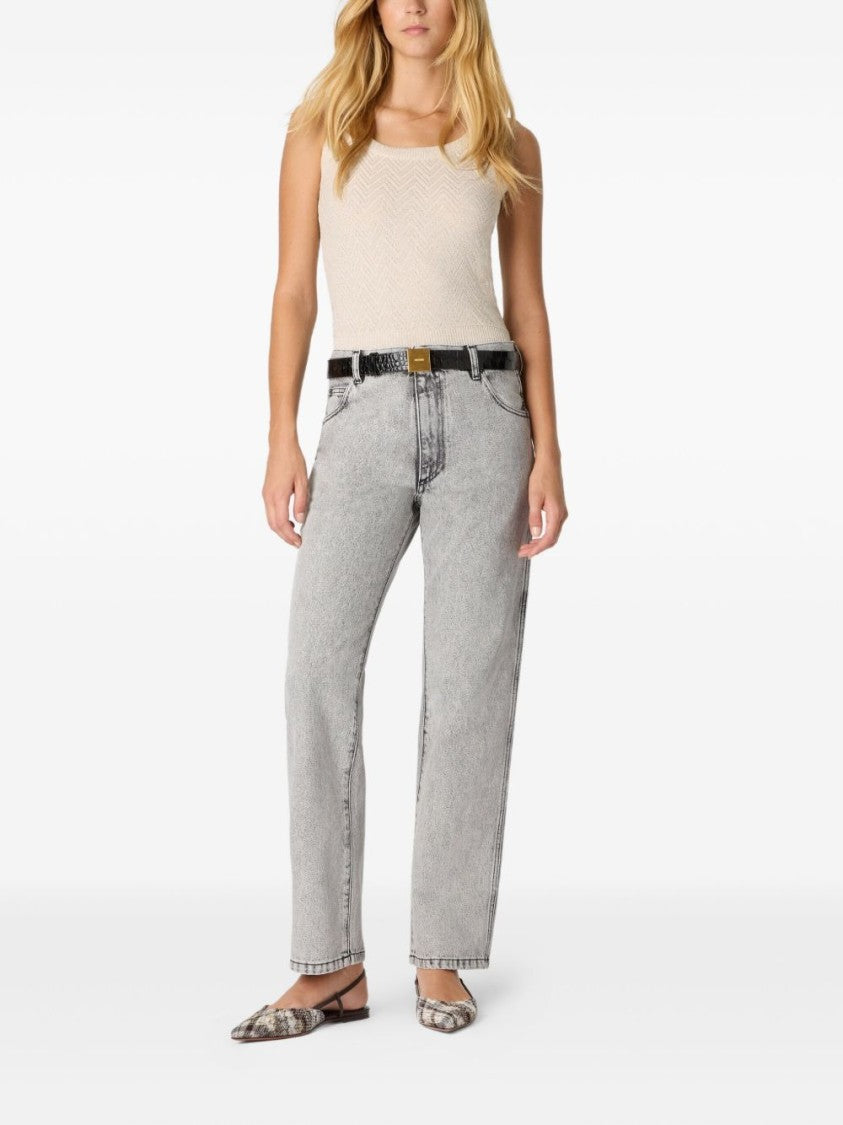 Missoni Mid-Rise Straight-Leg Jeans With Five-Pocket Design
