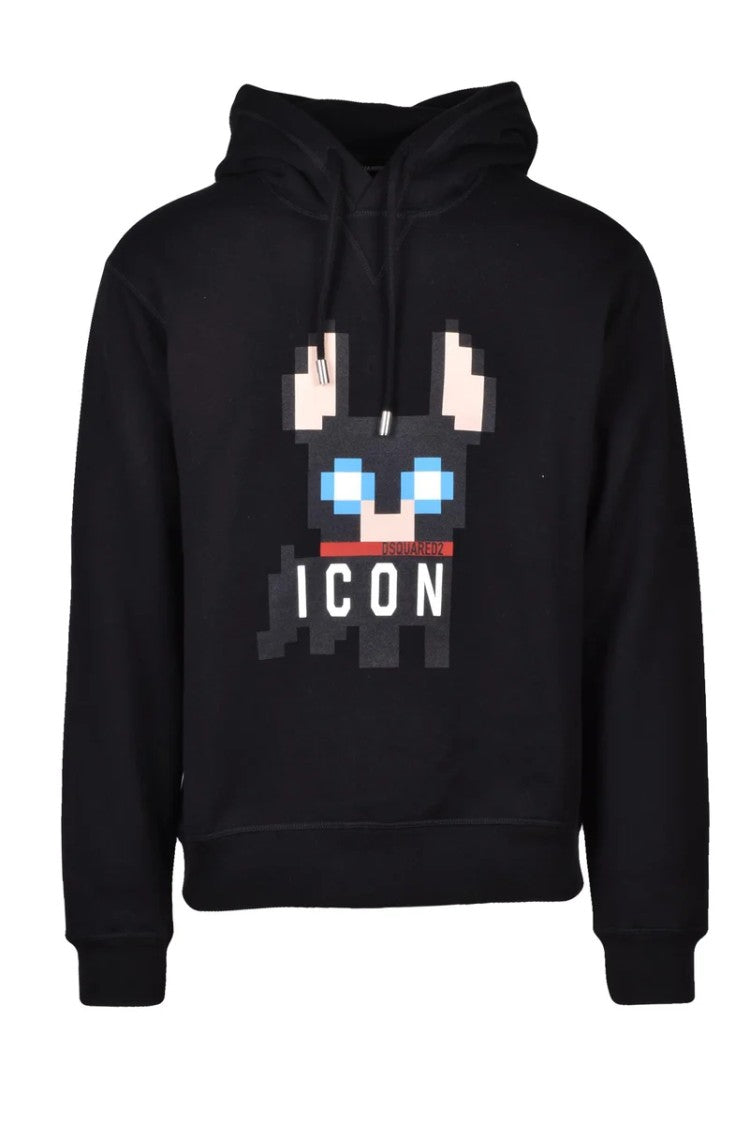 Dsquared2 Cotton Hoodie - Black