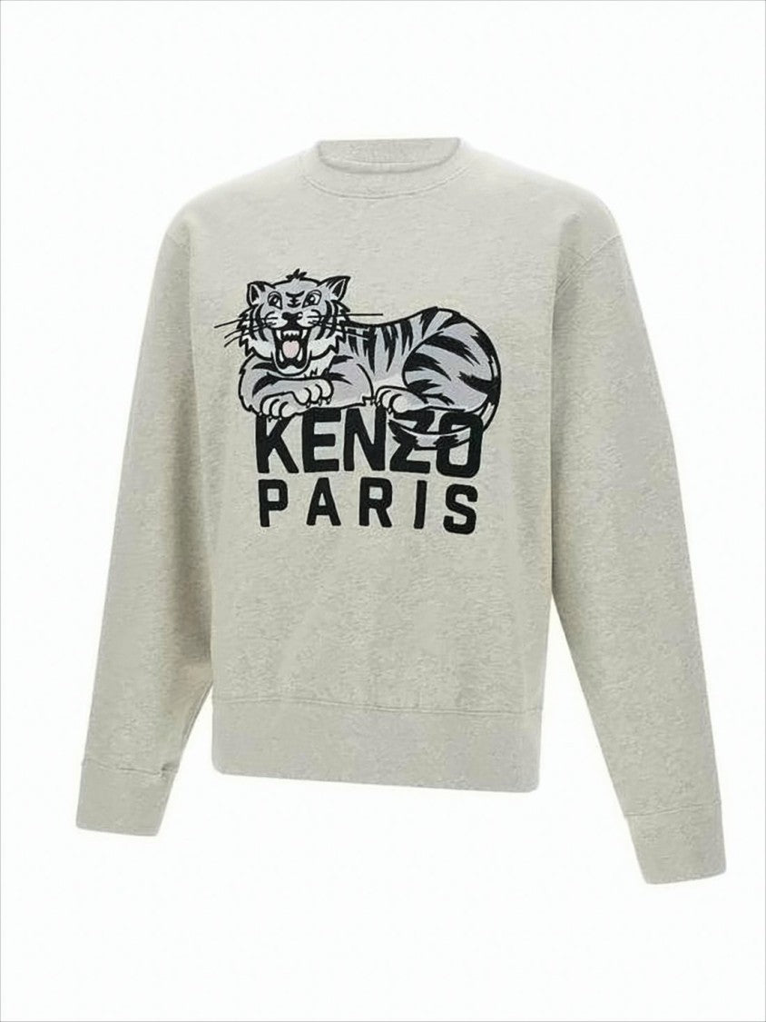 Kenzo Relaxed Fit Long-Sleeve Sweatshirt With Bold Tiger Graphic