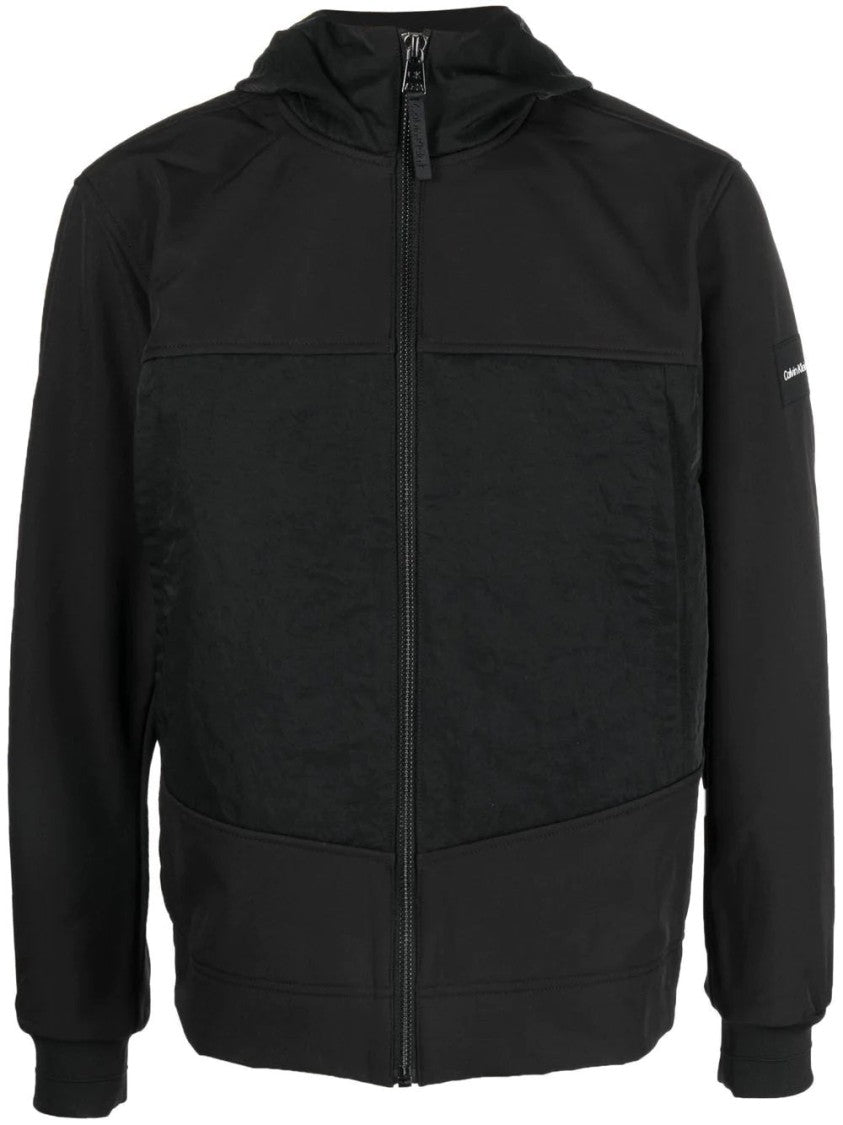 Calvin Klein Mix Media Heavy Crinkle Jacket
