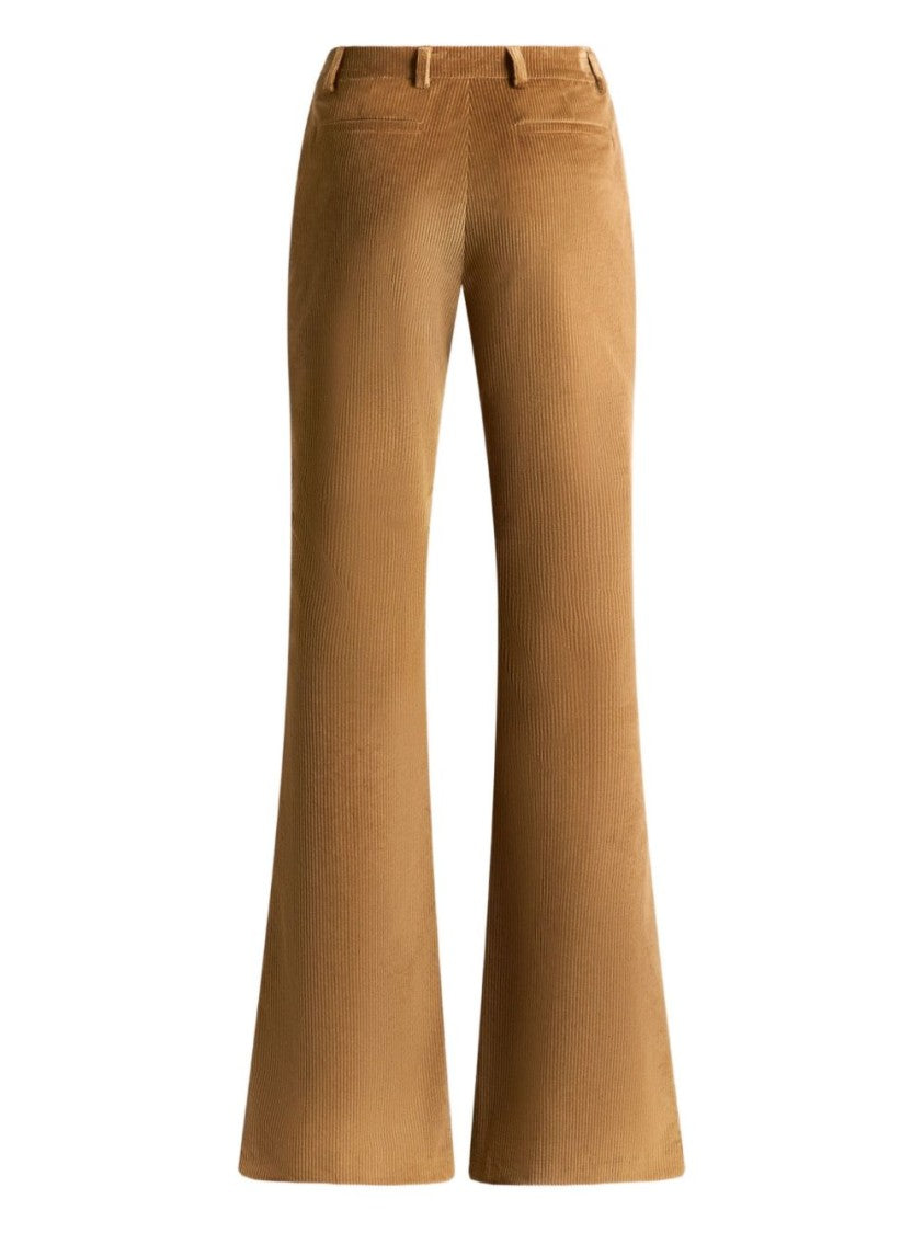 Etro Flared Camel Brown Corduroy Trousers
