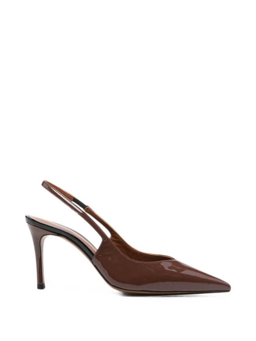 Roberto Festa Patent Pointed Toe Slingback Pumps