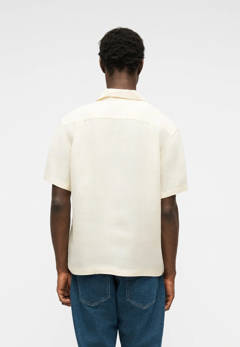Lacoste Beige Relaxed Fit Linen Shirt