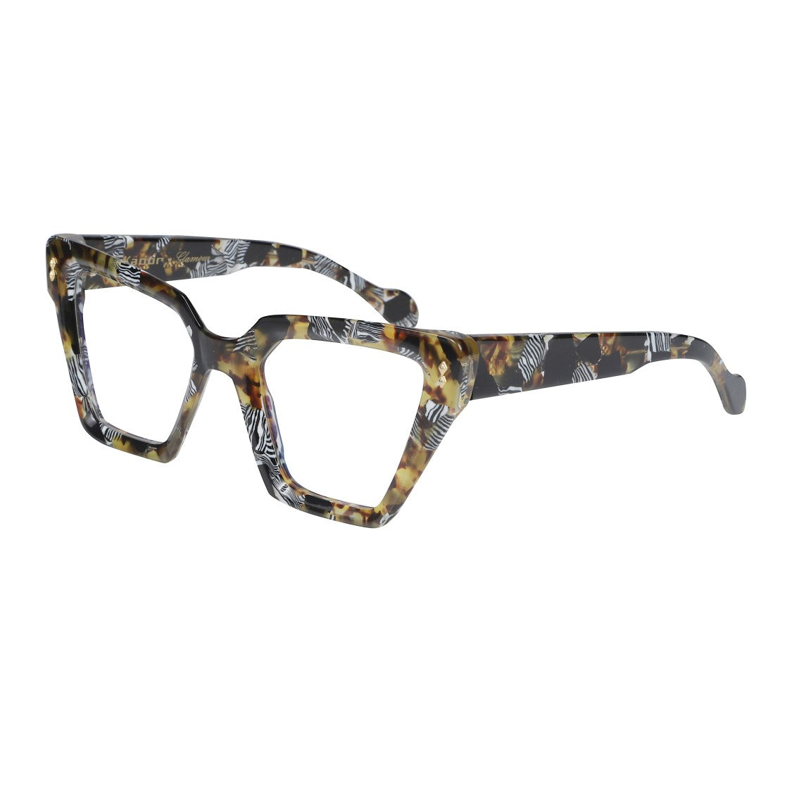 Kador Vanessa Glamour Bold Angular Tortoiseshell Eyeglasses