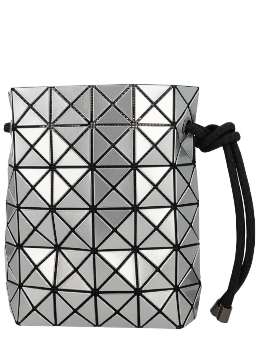 Bao Bao Issey Miyake Geometric Silver Shoulder Bag With Reflective Finish