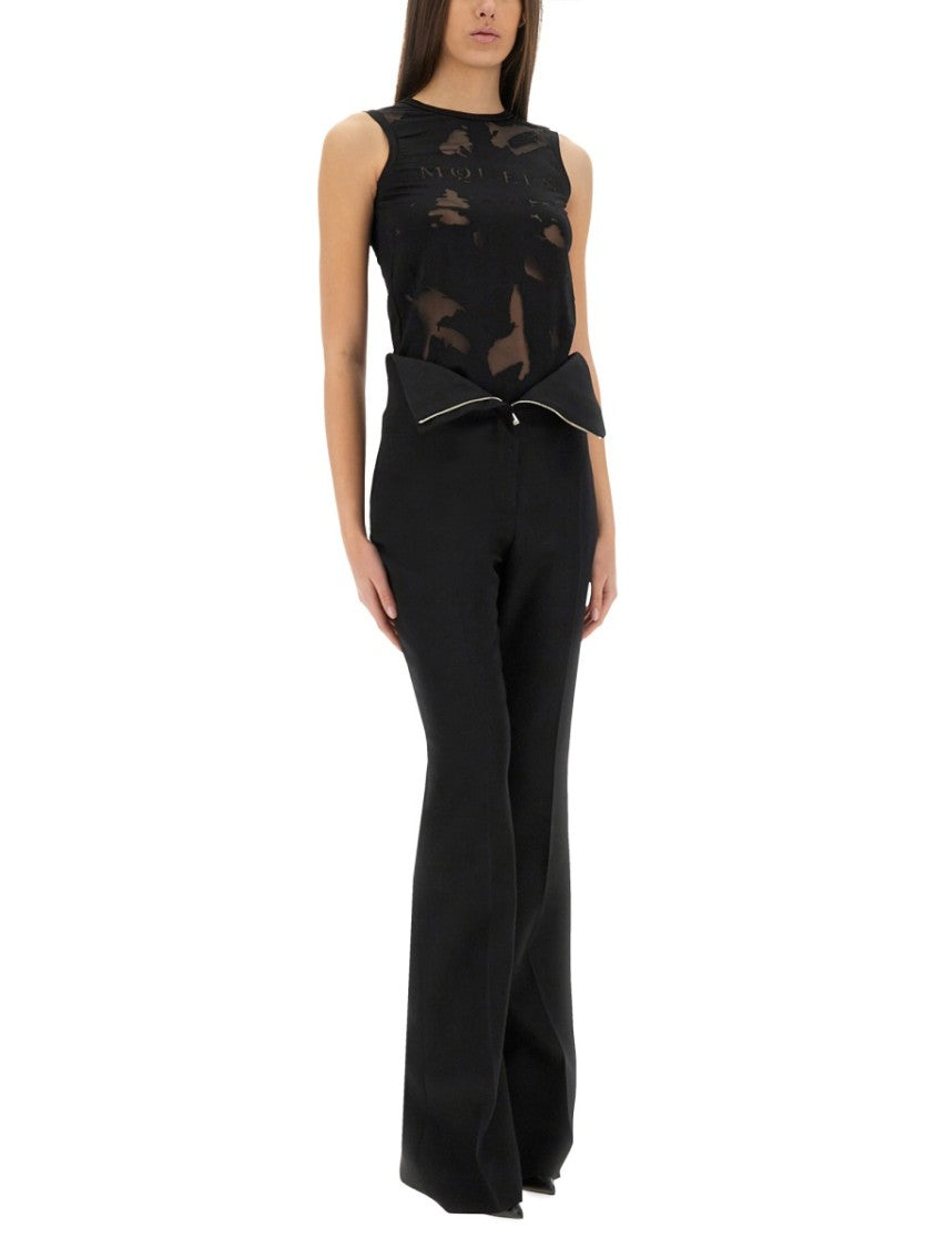 Alexander Mcqueen Tailored Pants With Waist Lapels