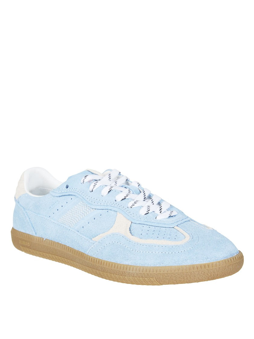 Alohas Light Blue Suede Cream Accents Sneakers