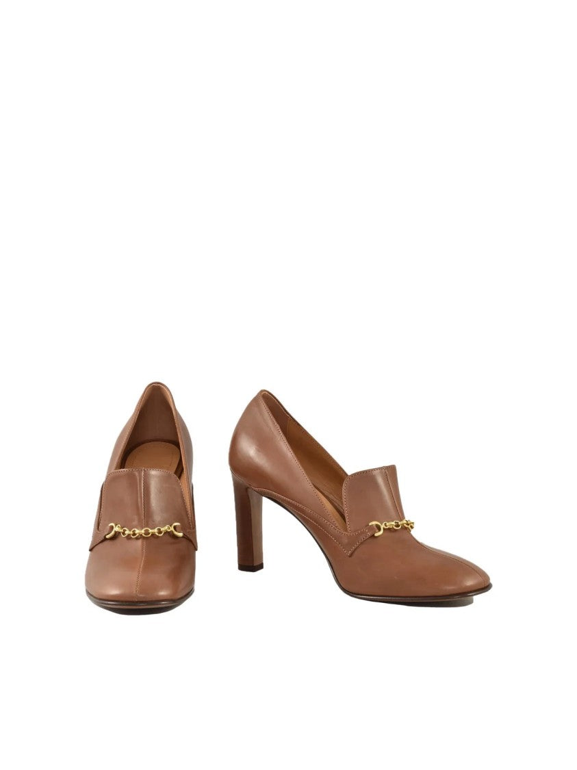 Relac Brown Leather Women Pumps