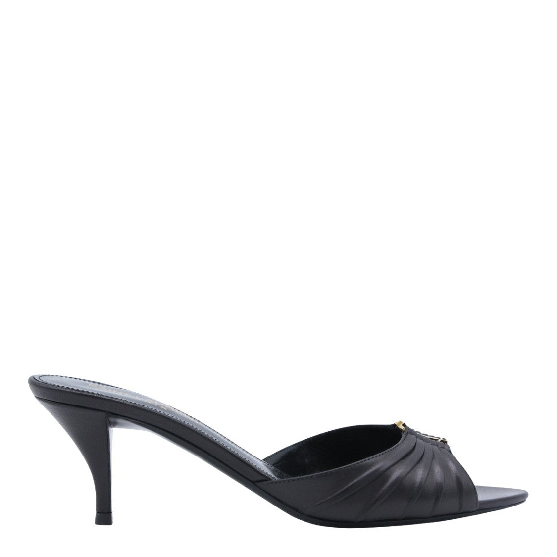 Saint Laurent Open-Toe Gathered Leather Sandals