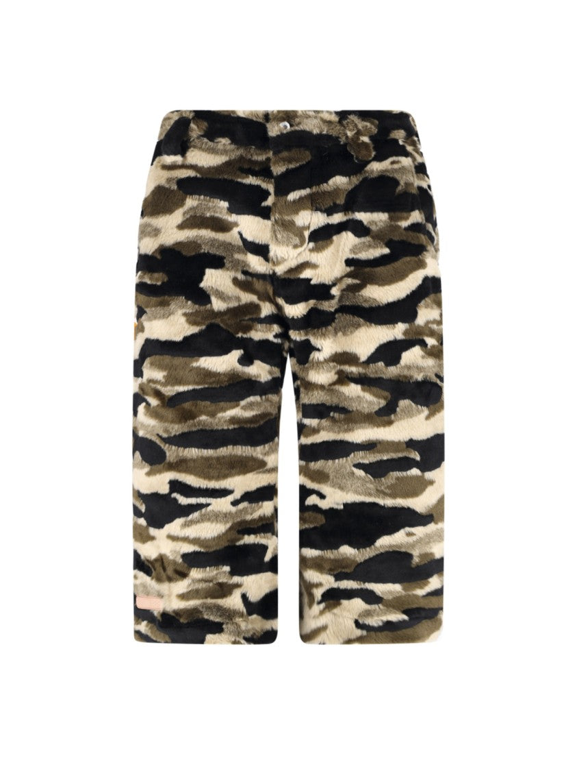 Pdf Multicolor Camouflage Plush Logo Shorts