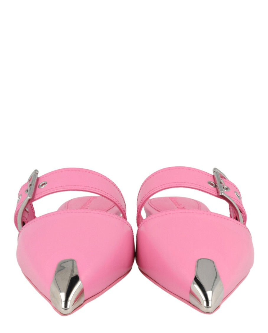 Alexander Mcqueen Buckle Leather Mules
