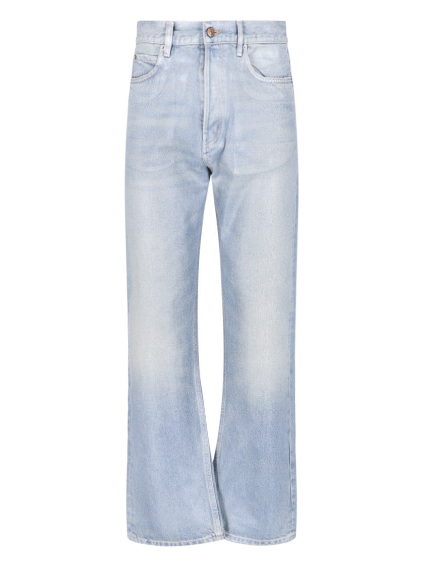 Haikure Light Blue Cotton Flared Jeans