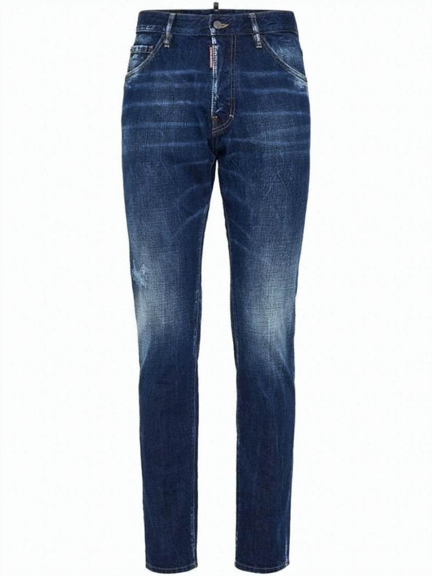 Dsquared2 Slim Fit Denim Pants With Classic Five-Pocket Design