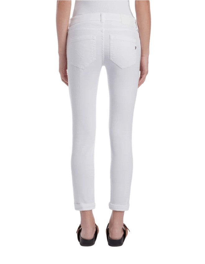 Dondup Bull Stretch Fabric White Skinny Jeans