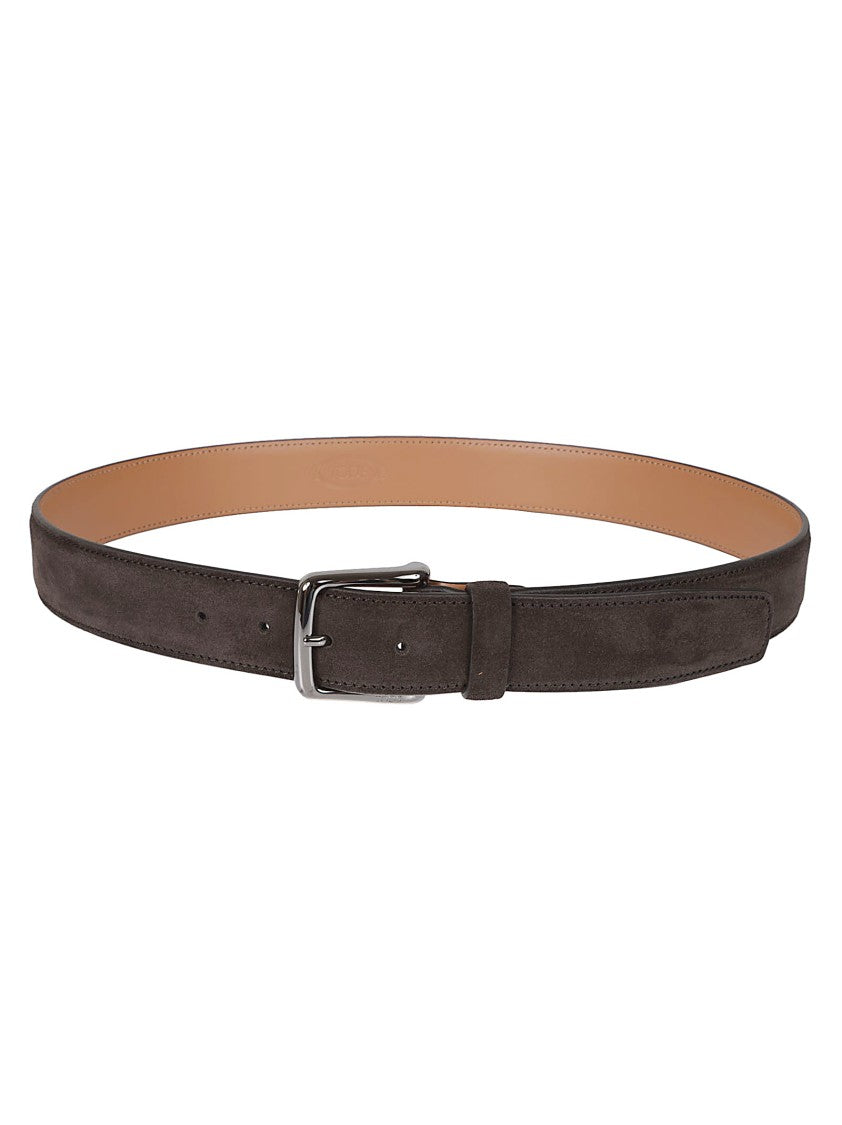 Tod's Dark Brown Suede Belt