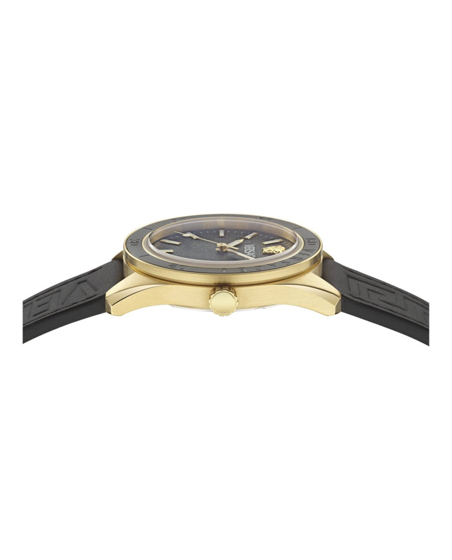 Versace V-Dome Calf Leather Watch