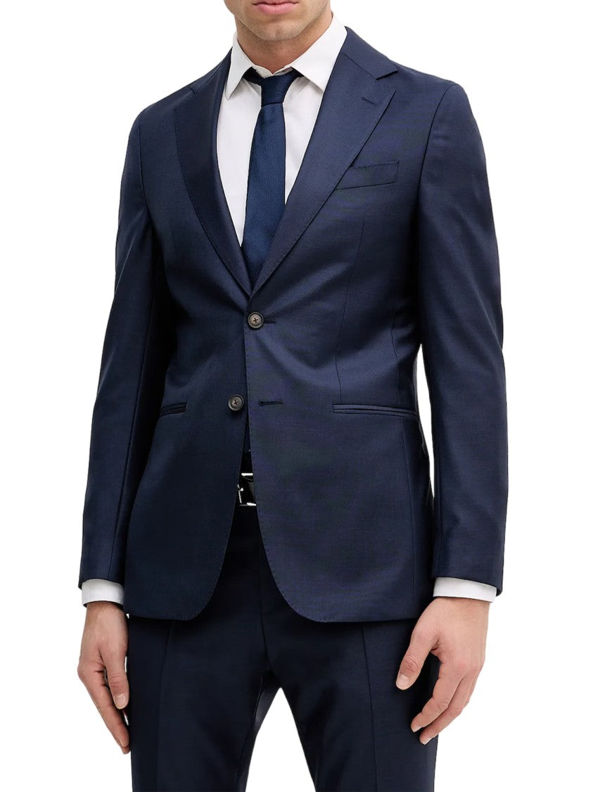 Hugo Boss Blue Tailored Slim Two-Piece Wool Suit