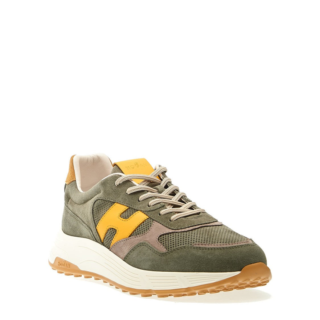 Hogan Hyperlight Suede Green H Yellow Sneakers