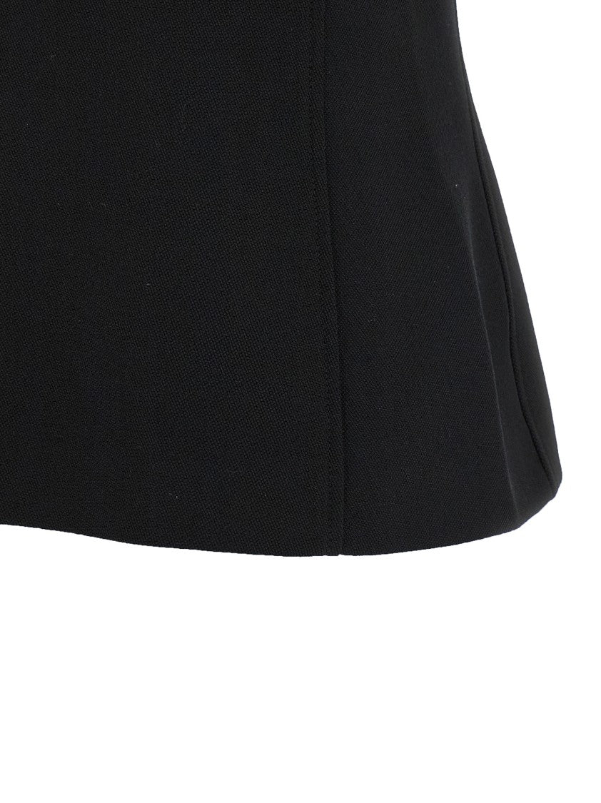 Victoria Beckham Grain Depoudre Blend Cut-Out Cami With Balloon Neckline