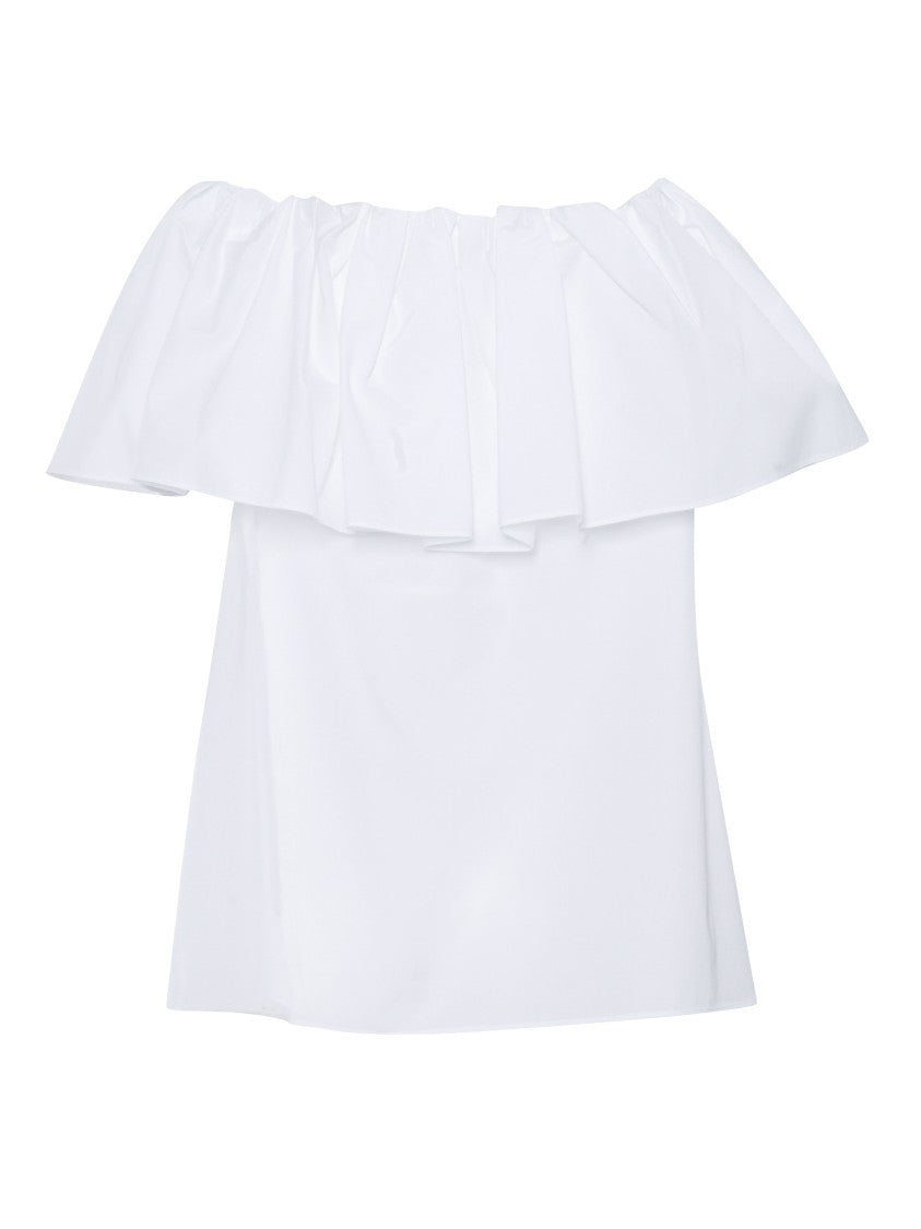 Max Mara Off-The-Shoulder Jacket With Ruffled Neckline