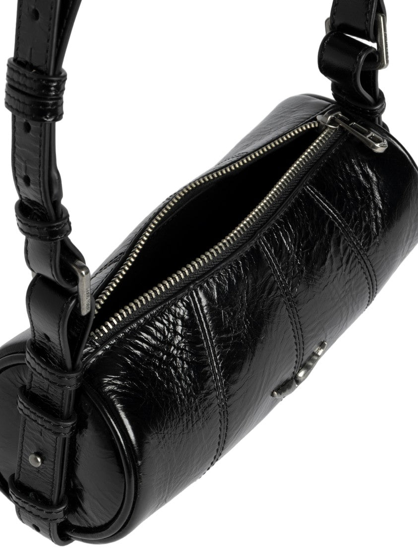 Zadig & Voltaire Cylindrical Patent Leather Shoulder Bag