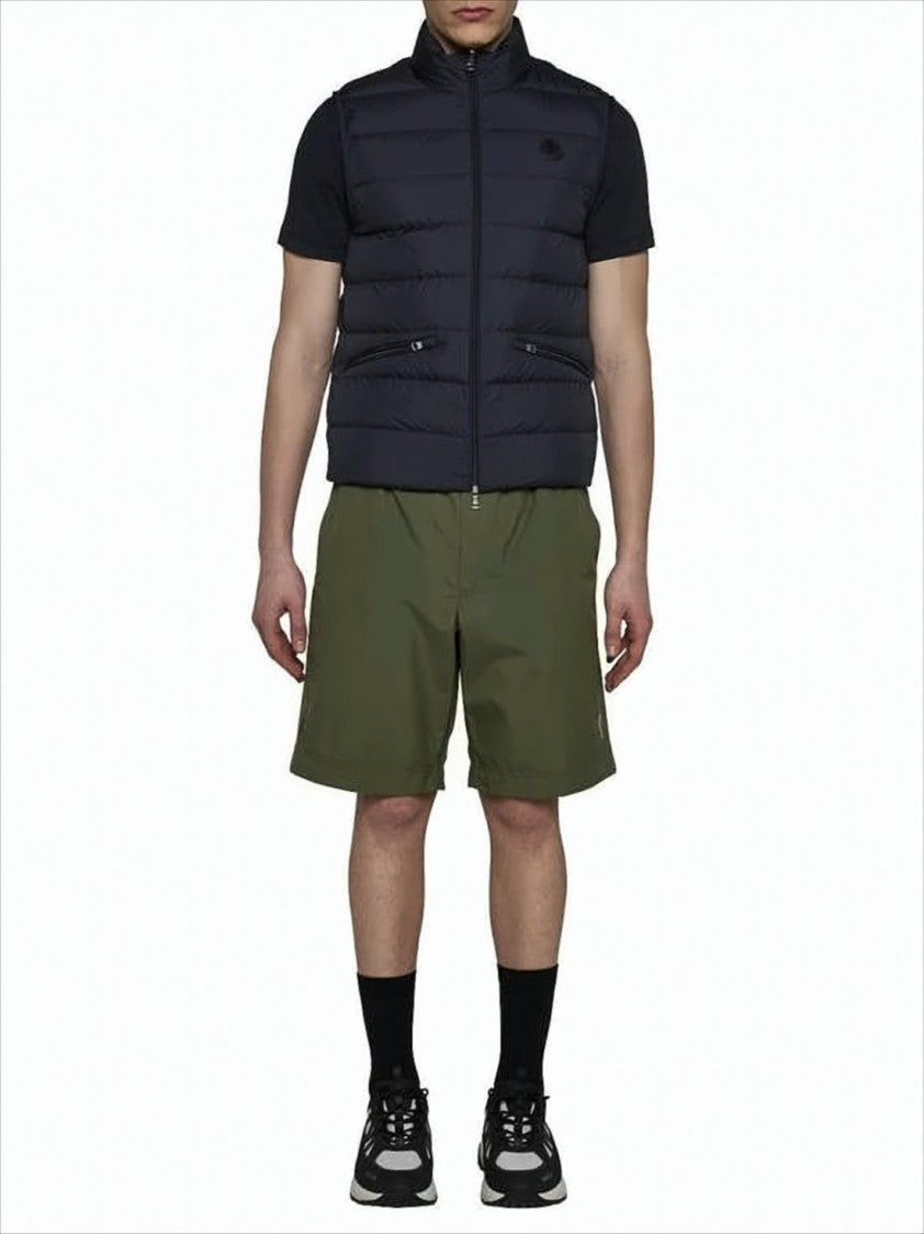 Moncler Quilted Black Vest With High Collar