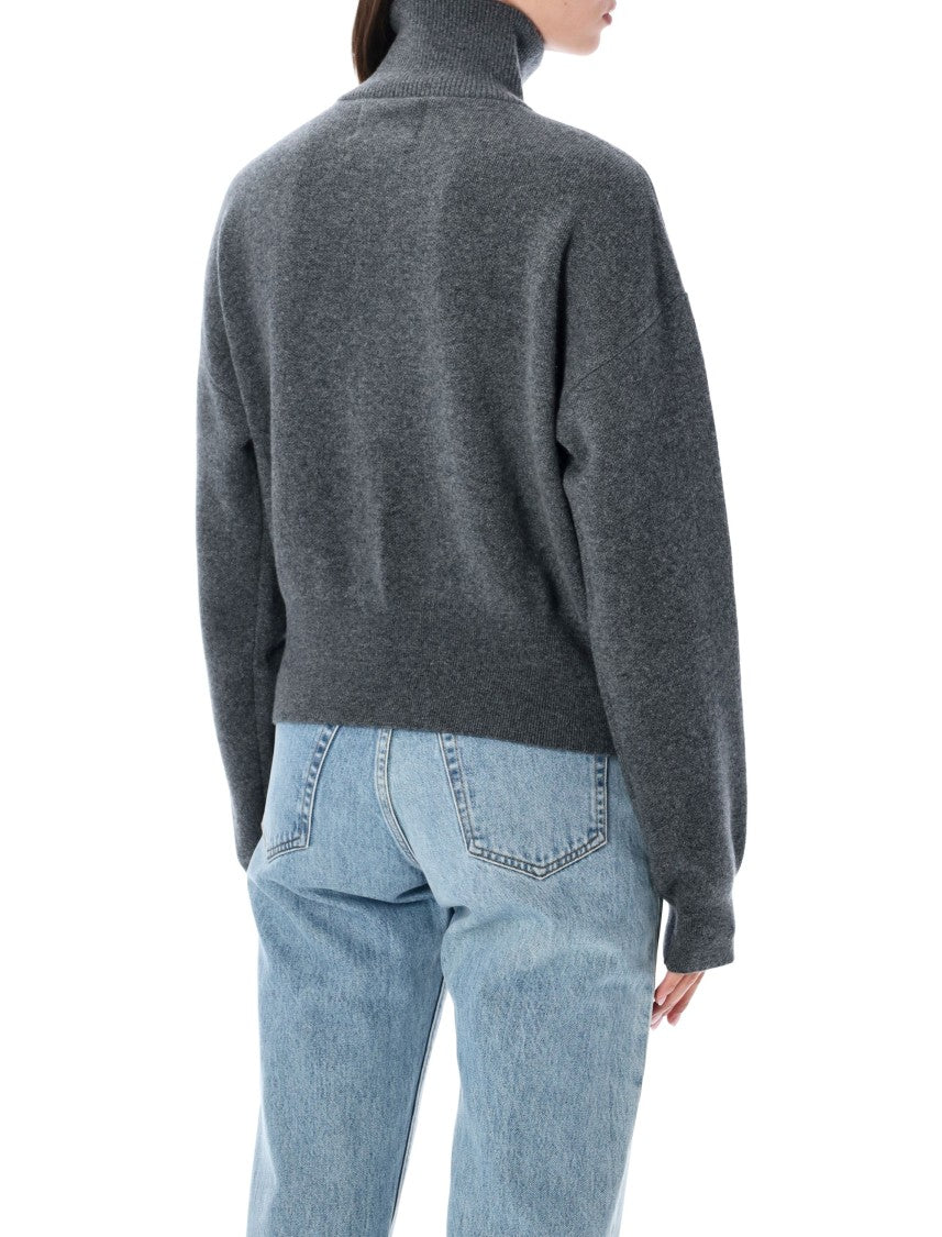 Extreme Cashmere Xtra Cute 3D Jacquard Cashmere Cropped Bomber Cardigan