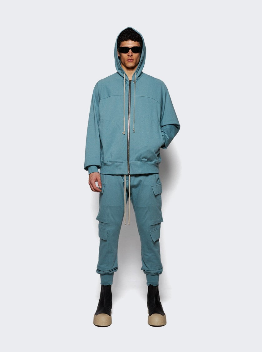 Rick Owens Hooded Cotton Windbreaker With Paneled Design And Ribbed Cuffs