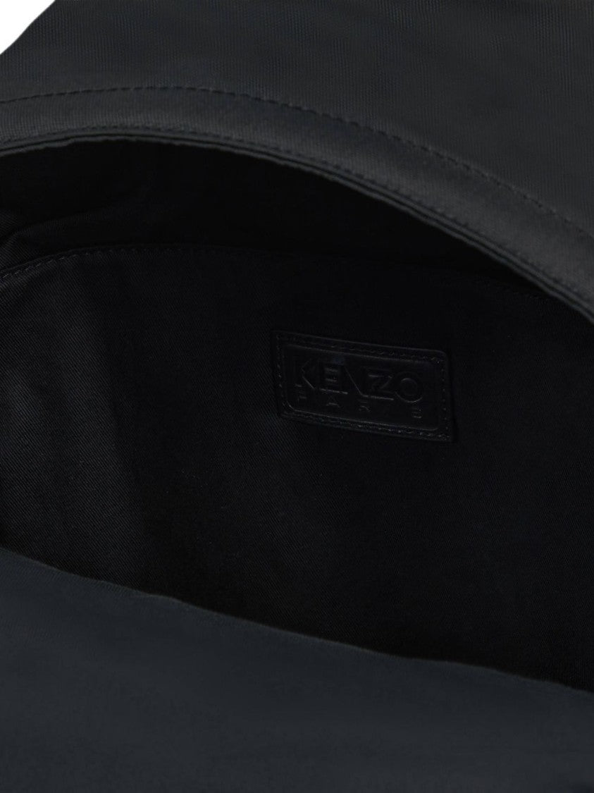 Kenzo Black Embroidered Tiger Emblem Polyester Backpack
