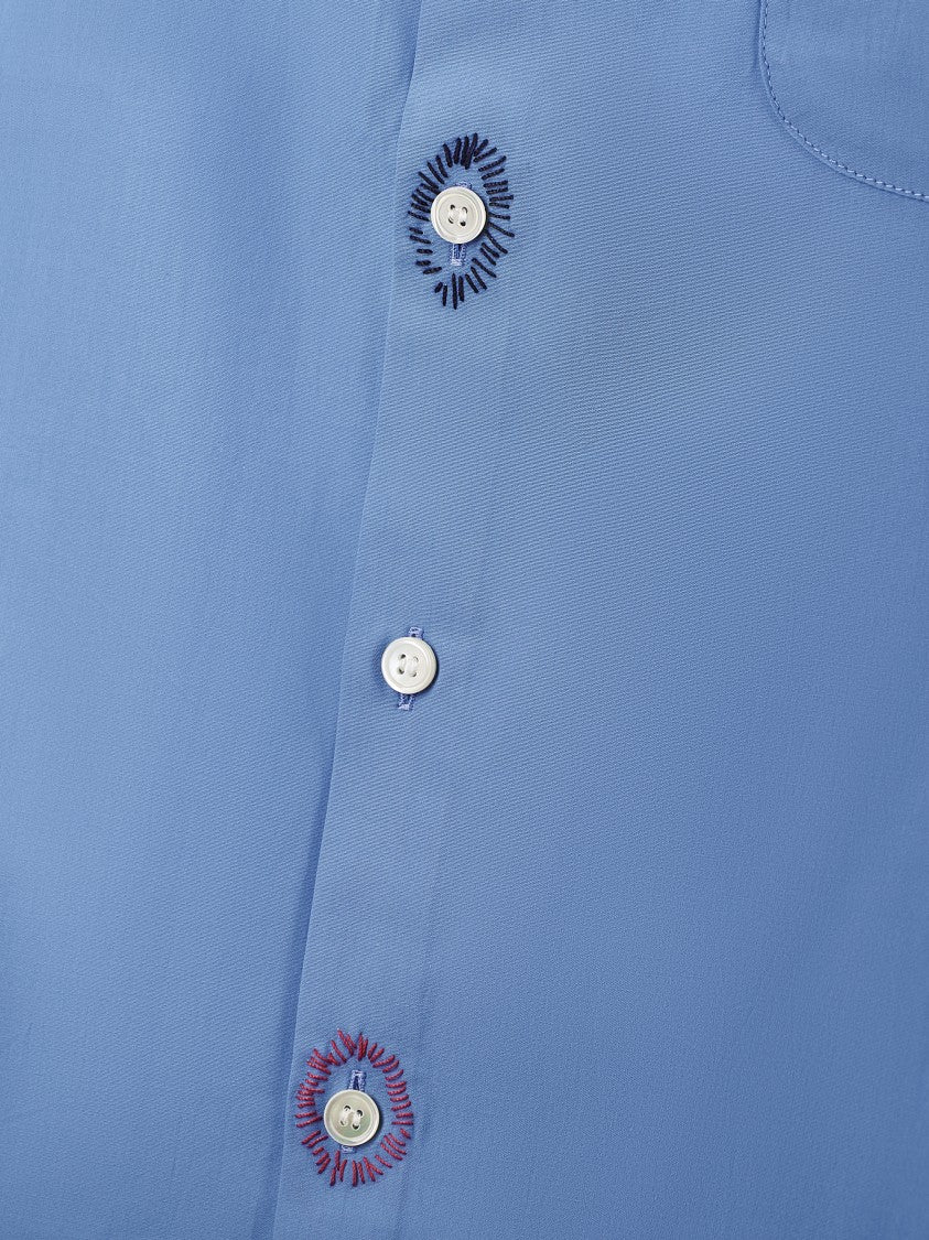 Marni Relaxed Fit Shirt With Embroidered Button Details