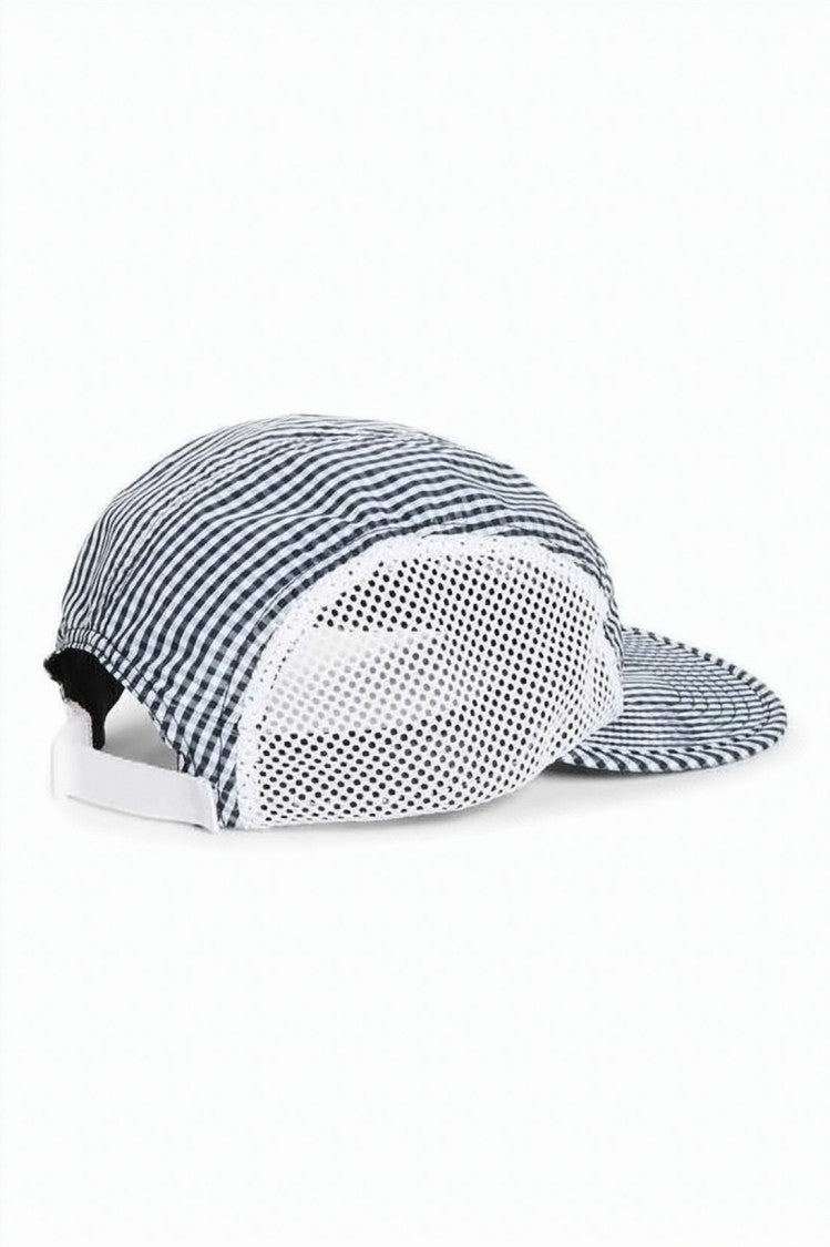 Noah Casual Navy And White Gingham Cap With Breathable Mesh Panels