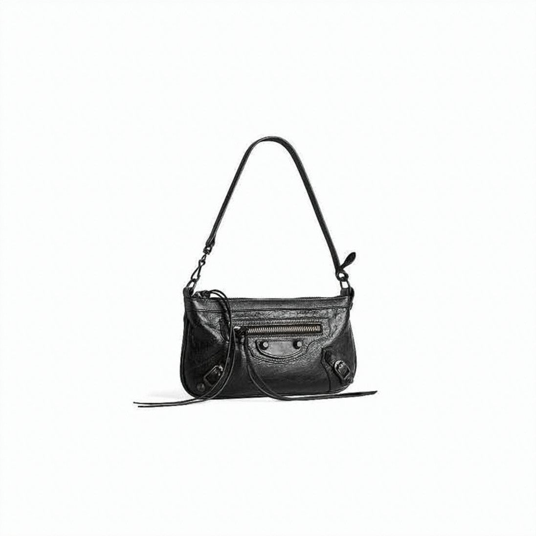 Balenciaga Rectangular Lambskin Leather Pouch With Decorative Studs