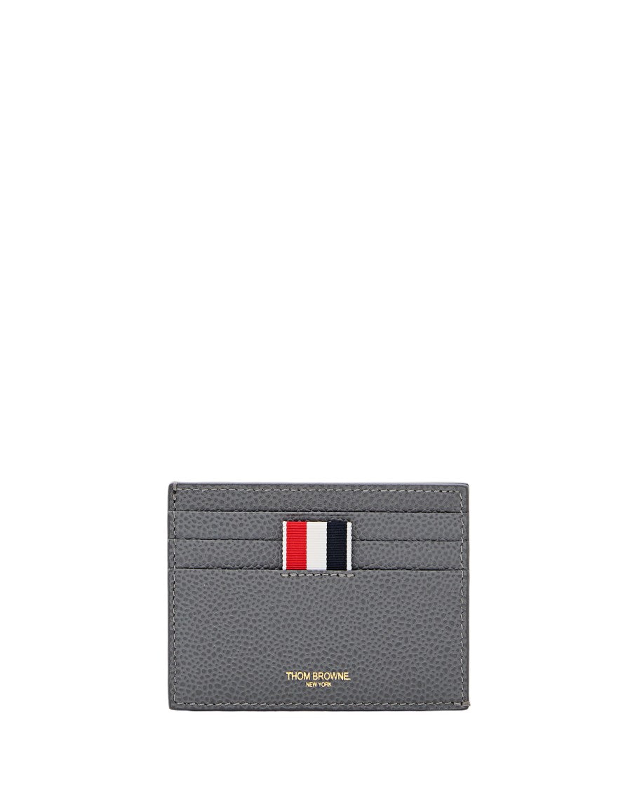Thom Browne Grey Leather Card Case