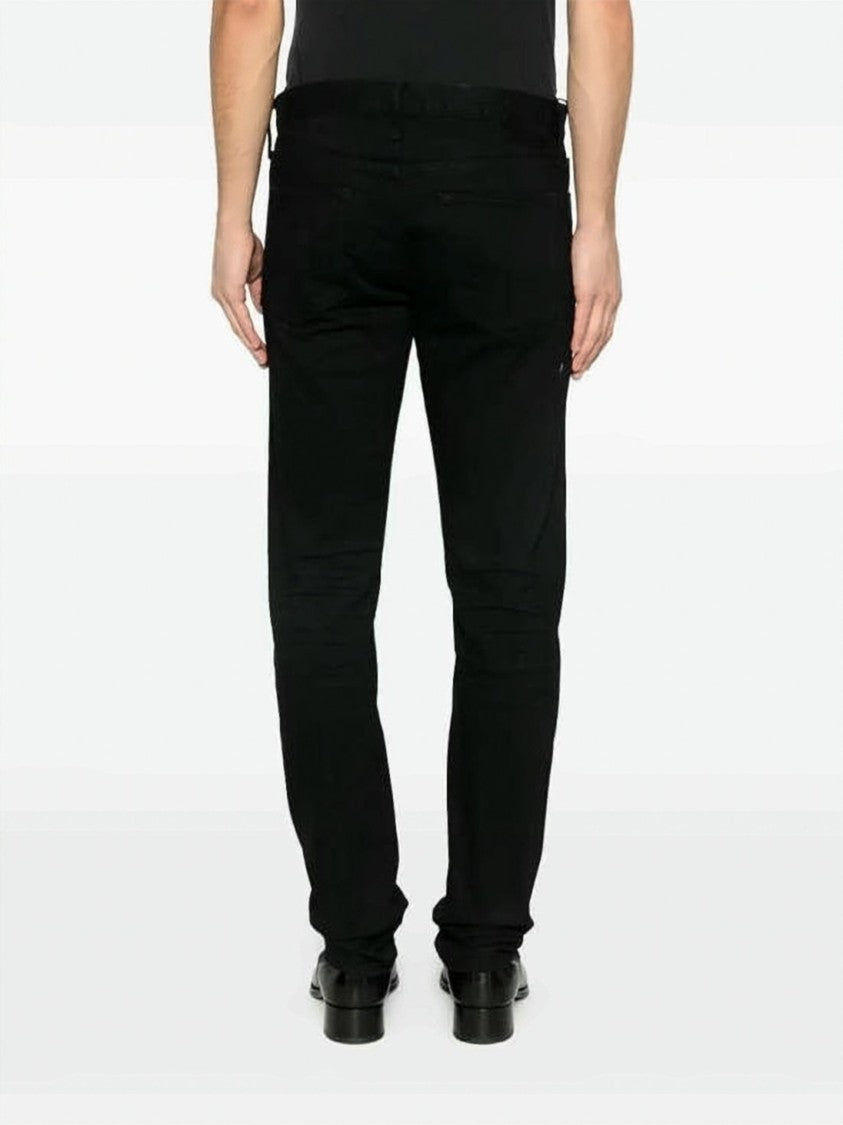 Tom Ford Slim Fit Black Denim Pants With Classic Five-Pocket Design