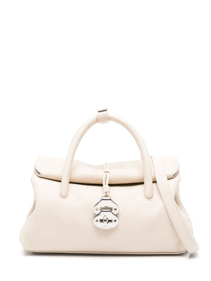 Zanellato Light Pink Studded Trim Shoulder Bag