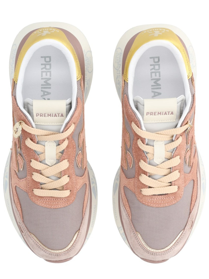 Premiata Layered Multicolour Sneakers With Metallic Accents