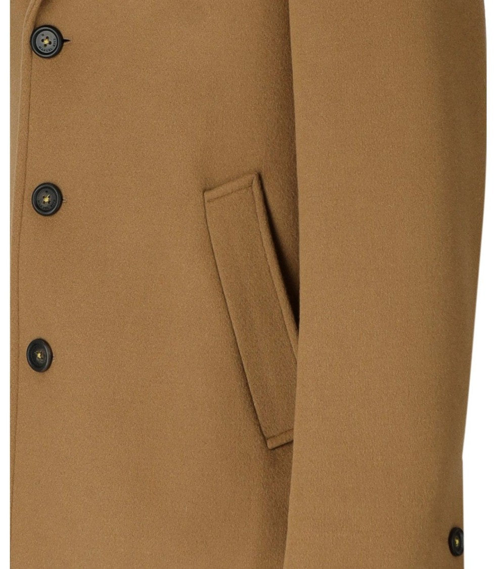 Manuel Ritz Camel Single-Breasted Coat