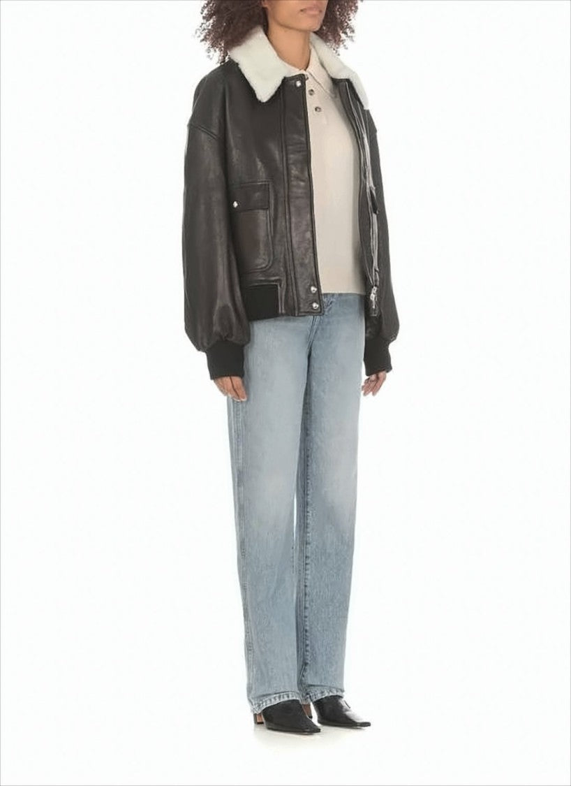 Khaite High-Waisted Light Blue Denim Pants With Vintage Appeal