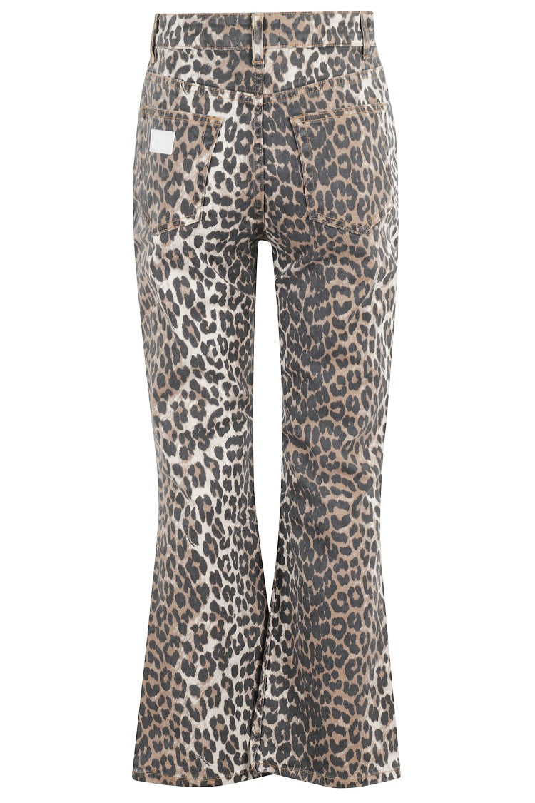 Ganni Leopard Print Betzy Jeans
