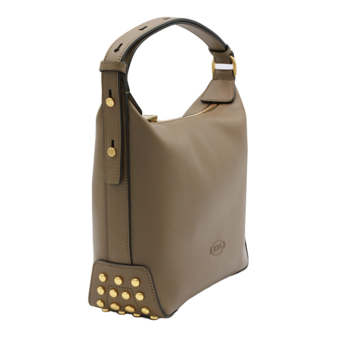 Tod's Structured Medium Handbag With Gold-Stud Embellishments