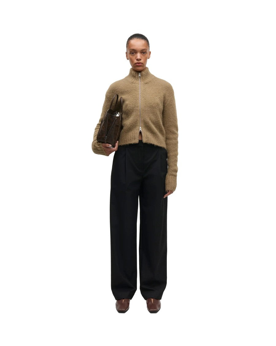 Samsøe Samsøe Lead Gray Sajeanne Brushed Zip-Through Cardigan