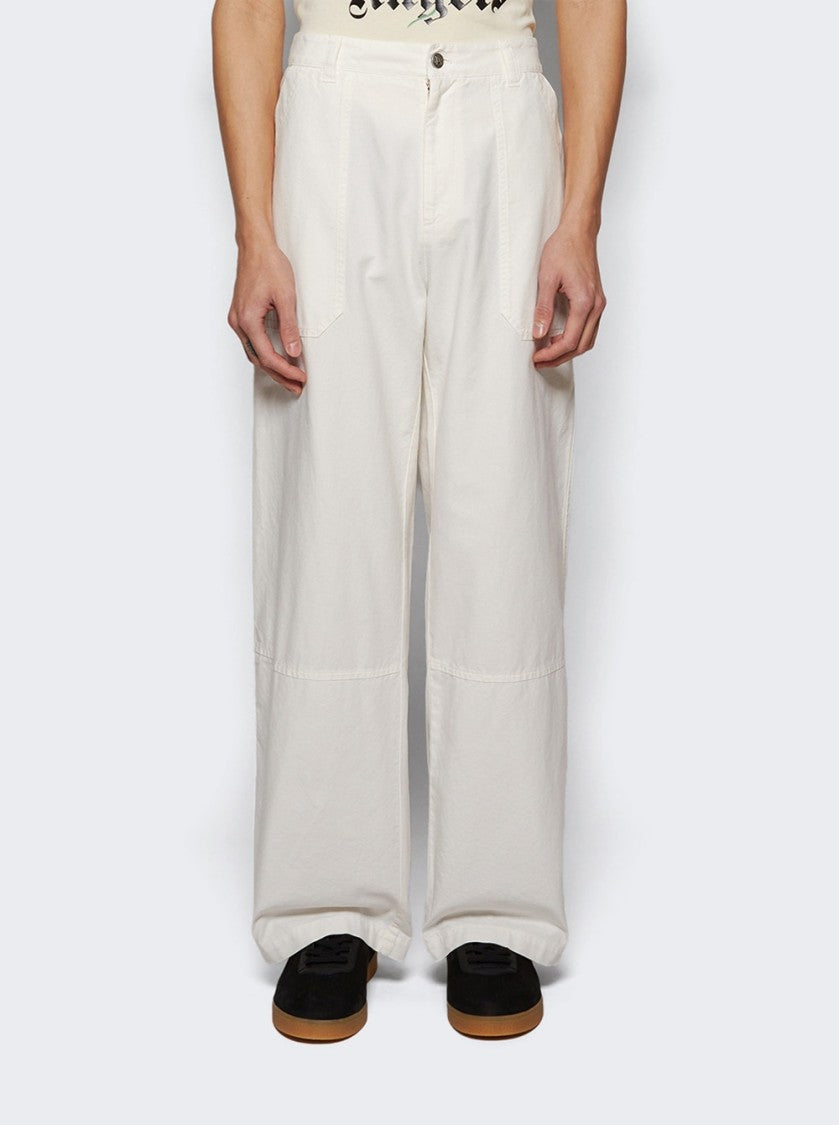 Palm Angels Monogram Workwear Pants Off White
