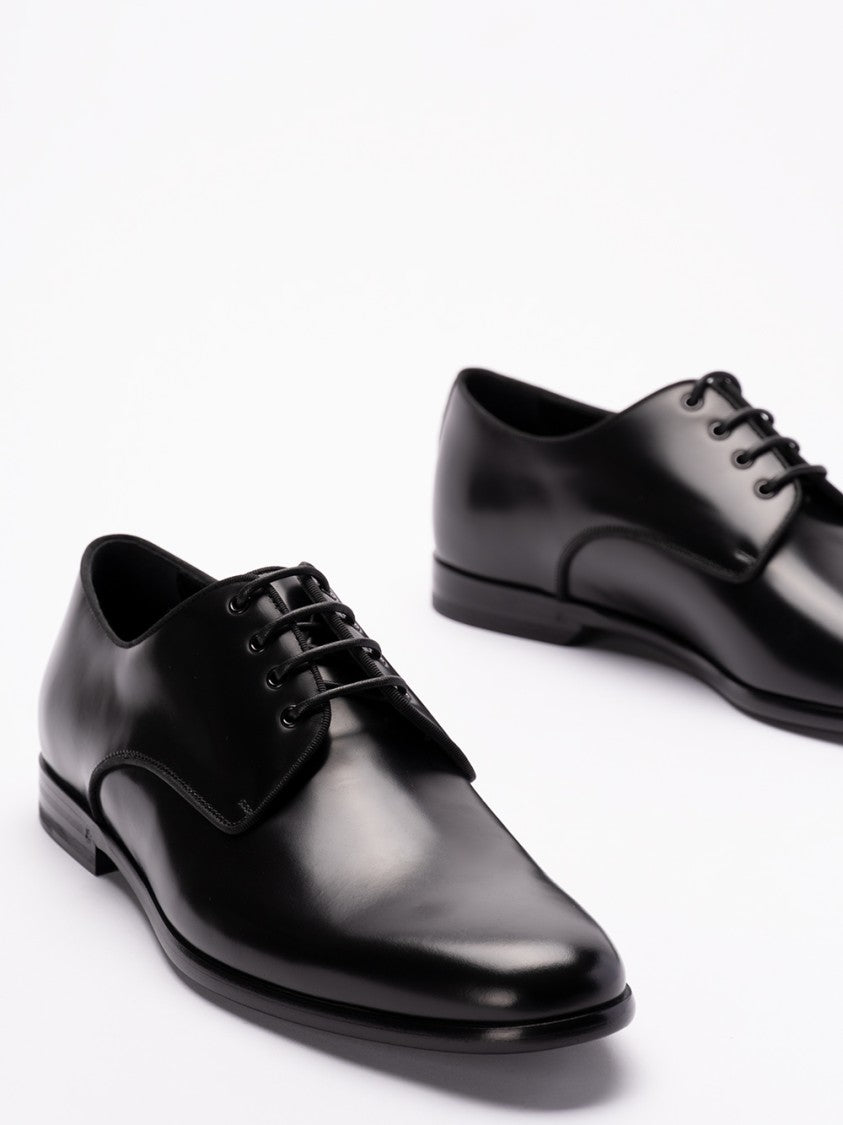 Dolce & Gabbana Polished Calf Leather Derby Shoes
