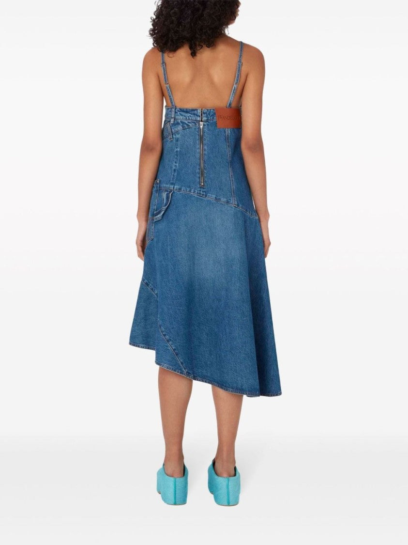 J. W. Anderson Asymmetric Cotton Denim Dress