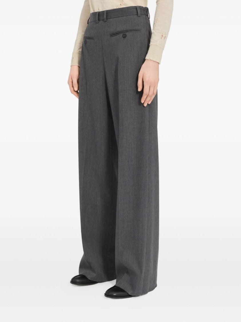 Mm6 By Maison Margiela Wide-Leg Trousers With High Waist