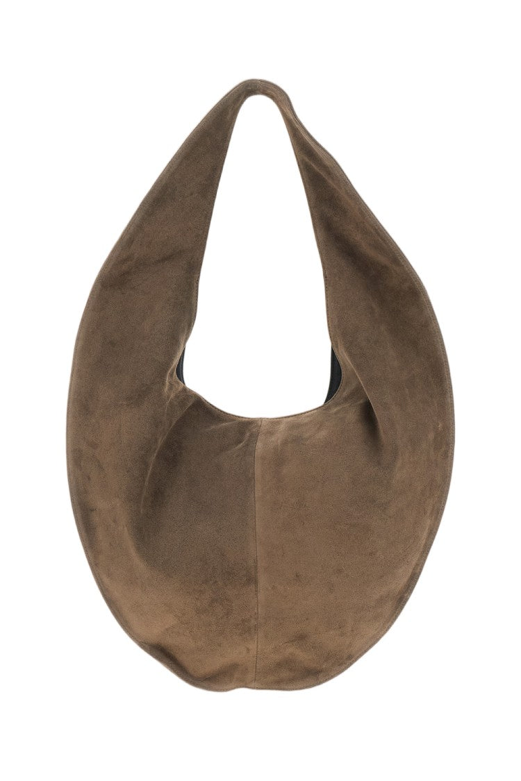 Maeden Brown Market Rounded Suede Tote Bag