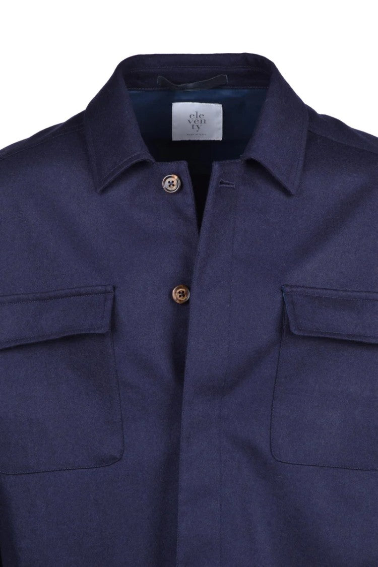 Eleventy Wool Cashmere Shirt - Blue