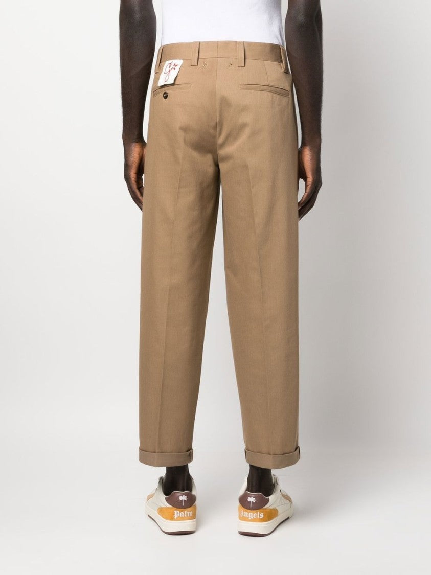 Golden Goose Tailored Beige Trousers With Straight Leg